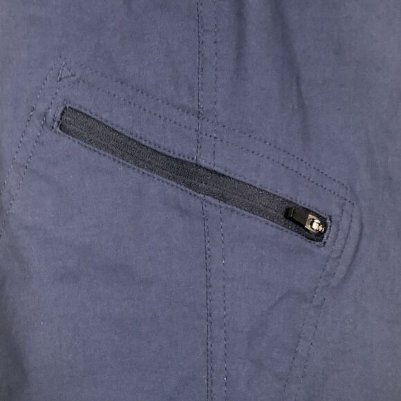 Eddie Bauer Womens Active Capri Pants Size 10 Cargo Pocket Scrunch Pulls Blue - Picture 3 of 15